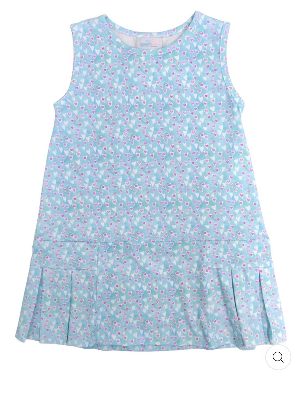 Be Elizabeth Tennis Dress light Blue Heart Print Sleeveless Dress
